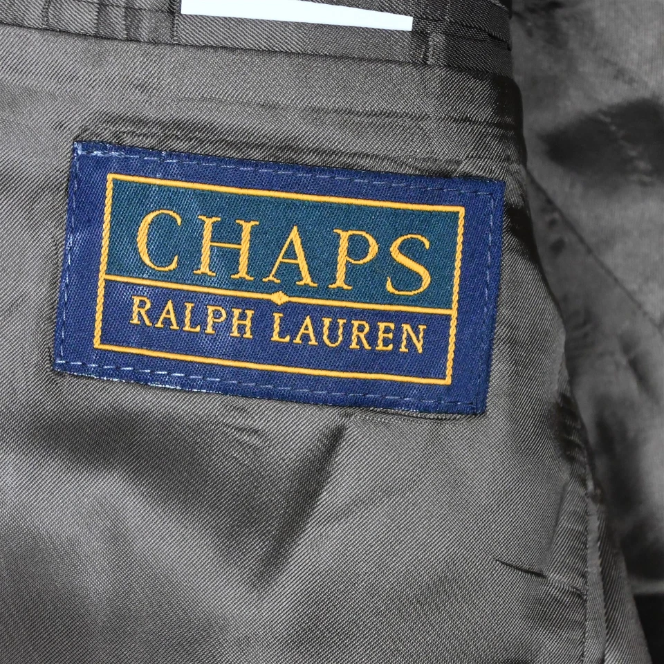 Blazer Traje Chaqueta Abrigo Deportivo De Colección Chaps Ralph Lauren 42R Marrón Cuadros Para Hombre Foto 3 de 4