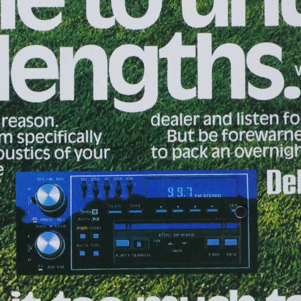 1986 Buick Vintage Delco Golfing Out Of Window Original Print Ad 8.5 x 11" - Image 4 of 4