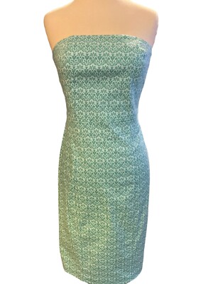 slim fit dress slacks Imogene Scarf-Detail Strapless Gown in Spring Green main image 0