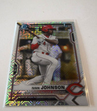 2021 1st Bowman Chrome Mojo Refractor BCP-149 Ivan Johnson Cincinnati Reds Card