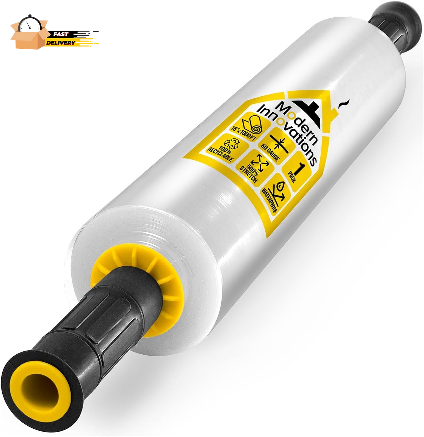 15 Inch Stretch Wrap - Industrial Clear Plastic Stretch Wrap Film for Pallet Wr