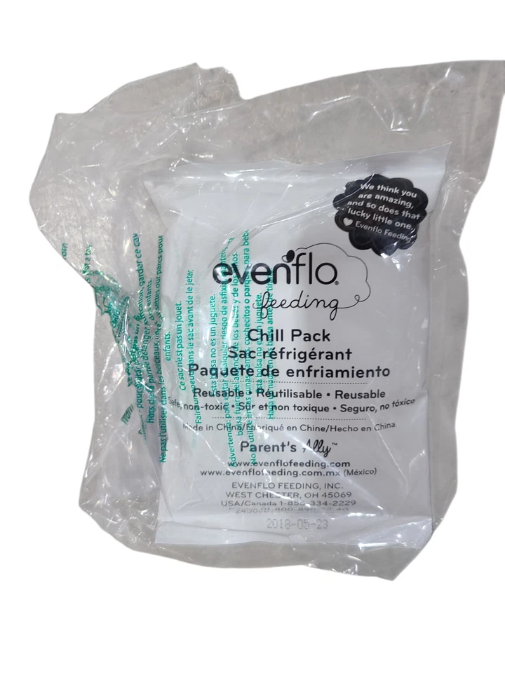 Evenflo Bolsas Aisladas Y 3 Bolsas De Hielo Botella De Leche Enfriador De Viaje Congelador Gris Foto 4 de 4