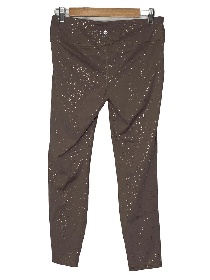 Женские леггинсы Jockey желтовато-коричневые блестящие спортивные для йоги тренажерного зала размер средний - Изображение 2 из 4