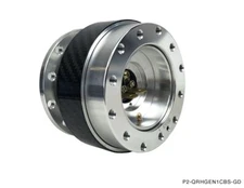 P2M V1 Steering Wheel Quick Release Hub Kit Universal Fitment - Carbon & Silver