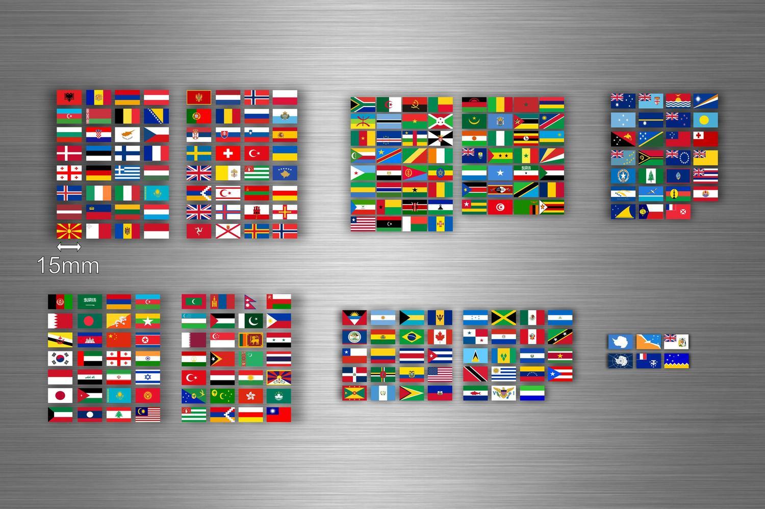 Sticker flag scrapbooking : mini autocollants de drapeaux du monde haute précision R4