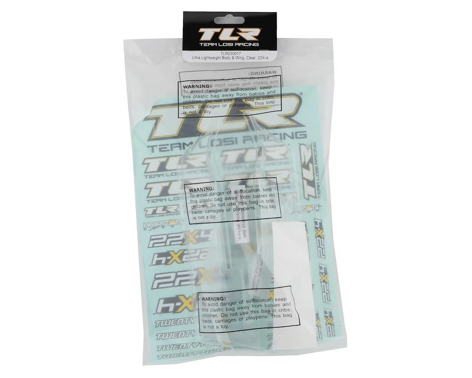 Team Losi Racing 22X-4 Body & Wing (Clear) (Ultra Lighweight) [TLR230017] - Image 3 of 3