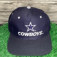 Vintage Dallas Cowboys Snapback Hat Cap Blue New Era KMG Pro Model NFL Football