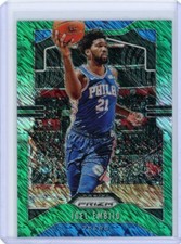 2019-20 Panini Prizm Basketball FOTL Green Shimmer Prizm #199 Joel Embiid #12/25