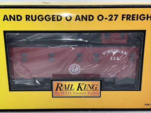 MTH RailKing 30-7745 Virginian Offset Steel Caboose #333 New O Gauge - Picture 7 of 9
