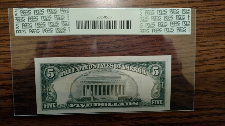 FR-1968-C 1963 A $5.00 FRN Low Serial Number PCGS Super Gem New 67 PPQ. - Image 2 of 4