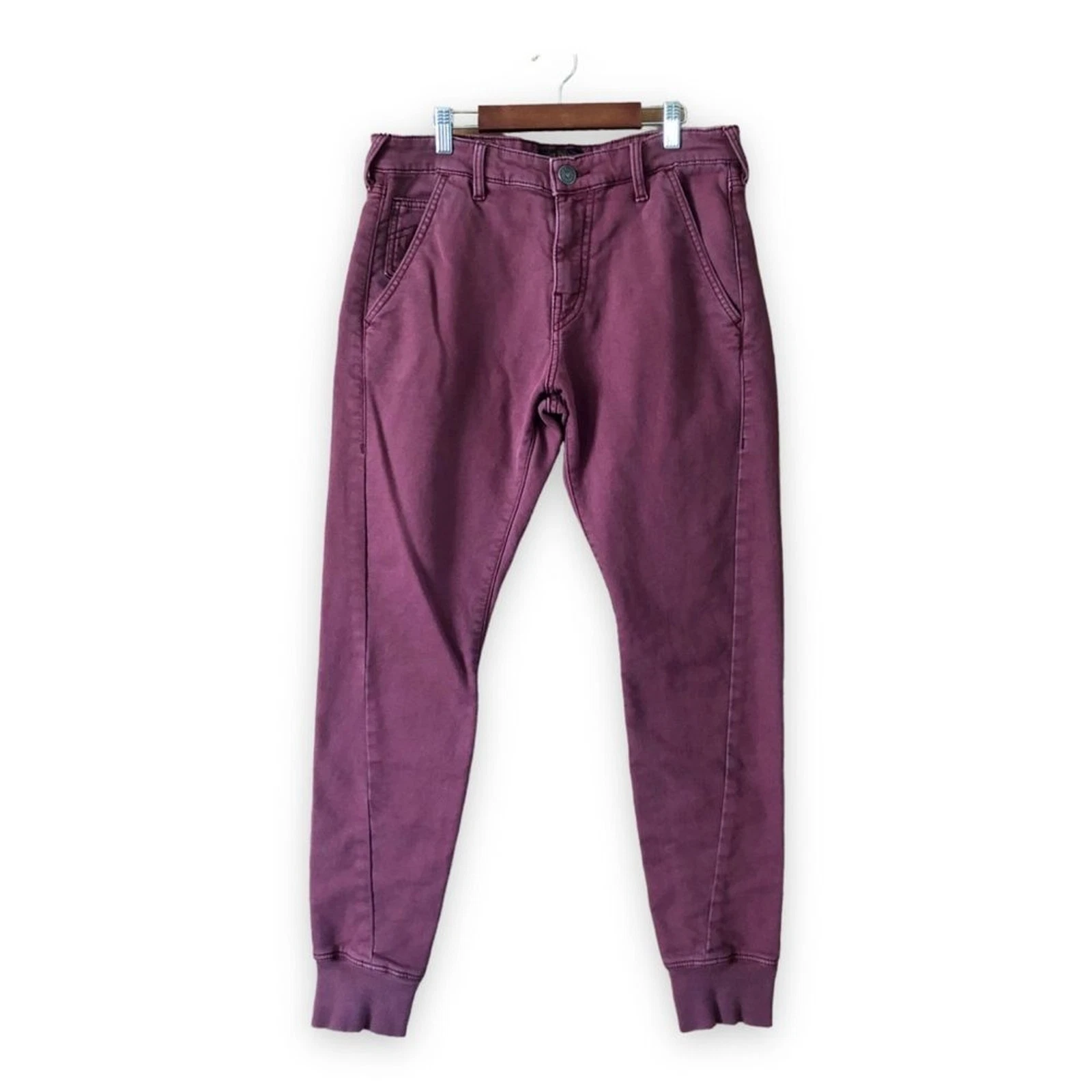 True Religion Runner Relaxed Jogger Pants Maroon Size 30