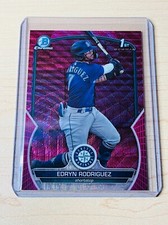 2023 Edryn Rodriguez Bowman Chrome 1st Fuchsia/Pink Vapor Wave Refractor 071/199