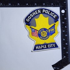 "Maple City" Goshen, Indiana Police. 4.5x5 Inches, Great Condition!