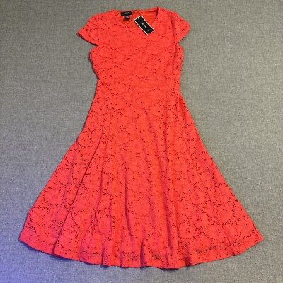 Alfani Dress Womens 0 Red Lace A Line Valentine Fit And Flare R2 NWT | eBay