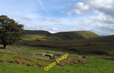 Photo 12x8 Across valley of Galawhistle Burn Glenbuck/NS7429 A farm road  c2006