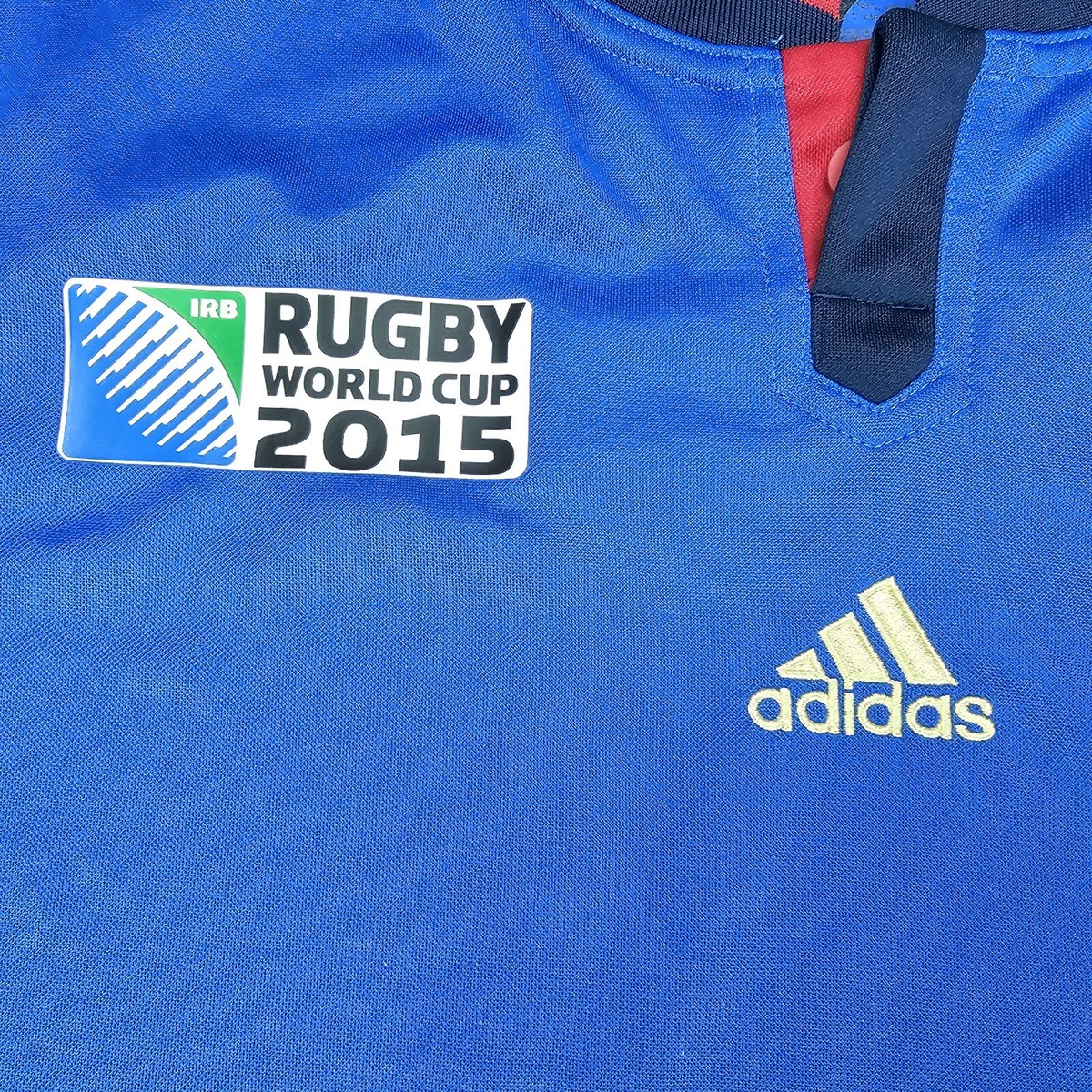 Adidas France FFR Rugby 2015 World Cup Home Jersey Shirt Size 2XL