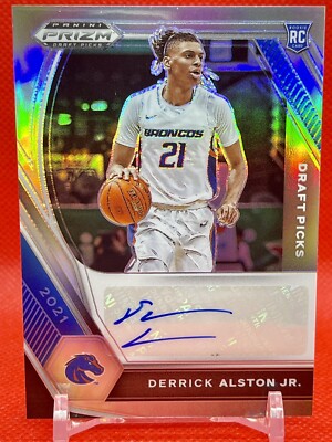 Derrick Alston 2021-22 Prizm Draft Picks Auto Silver RC Boise State #DP-DAJ  