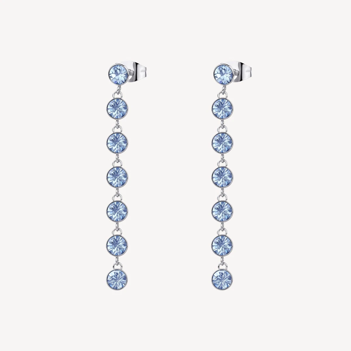 Brosway Orecchini Lunghi Pendenti In Acciaio E Cristalli Light Sapphire – Collezione SYMPHONIA (Mod. BYM181) - 2