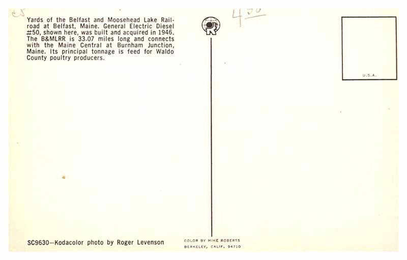 Postcard TRAIN SCENE Belfast Maine ME 10/19 AS2131 eBay