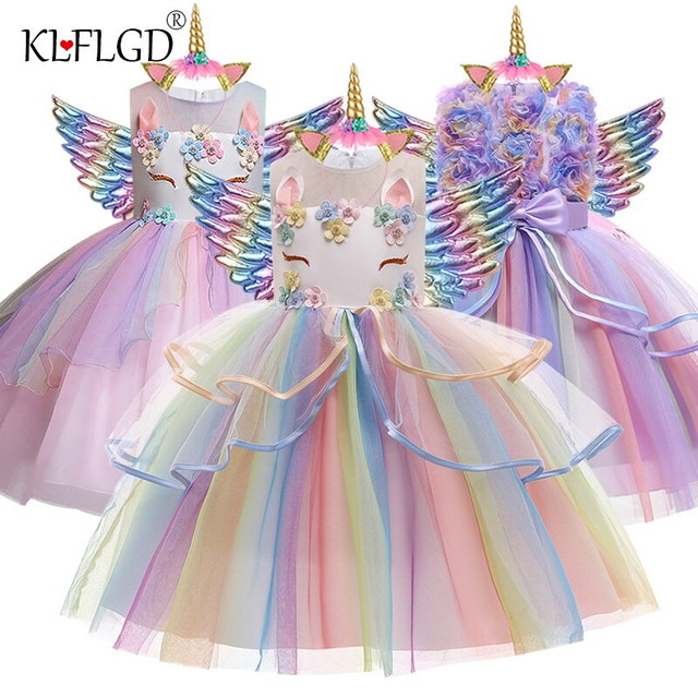 Vestido De Unicornio Para Niñas Disfraces Princesas Disfraz De Fiesta Cumpleaños