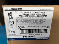 T&B ABB RB2207M BLUEVINYL 18-14awg #6LOCKING FORK 1000pce MYLAR TAPE REEL