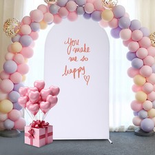 Wedding Arch, Balloon Arch Frame Kit for Wedding, Wedding Backdrop Stand White