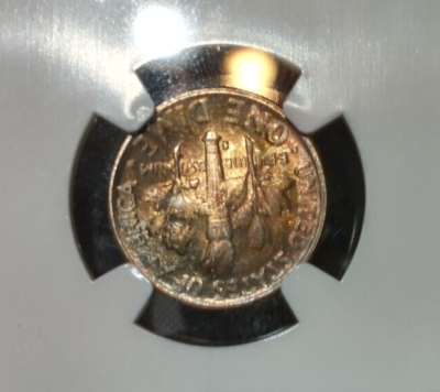 1952 S NGC MS66 FT FB Full Torch Rainbow Toned Double Sided