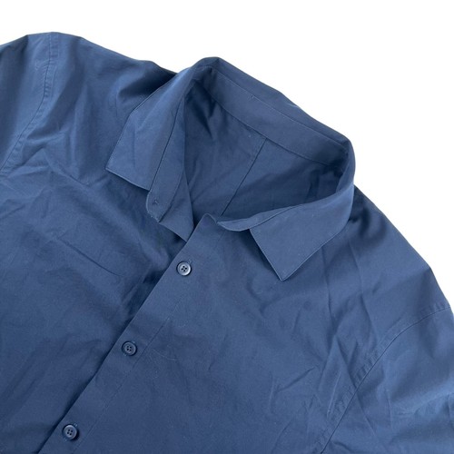 Lululemon Herren Baumwollmischung Button-Down Hemd Marineblau • X-Small