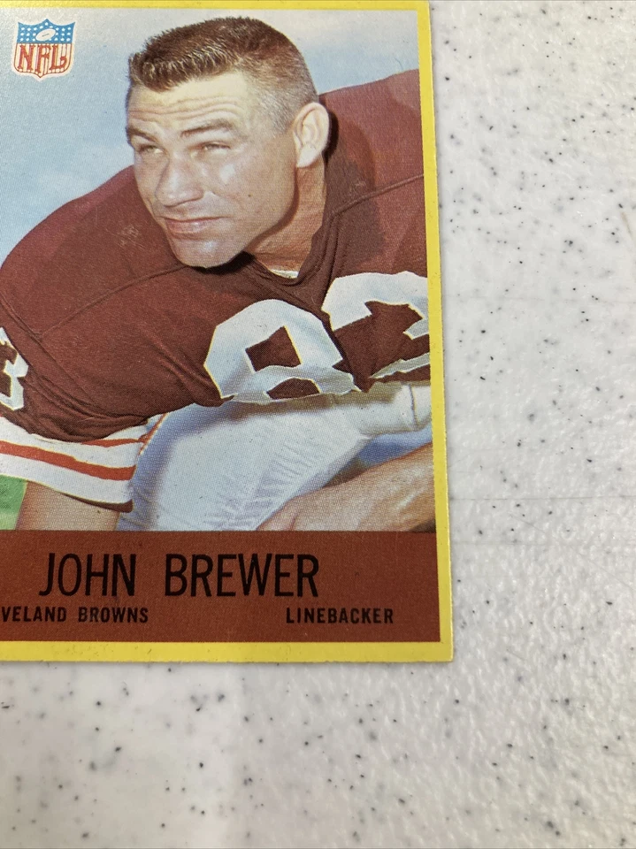 1967 Philadelphia John Brewer #38 - Cleveland Browns - Vintage EX - Image 3 of 4