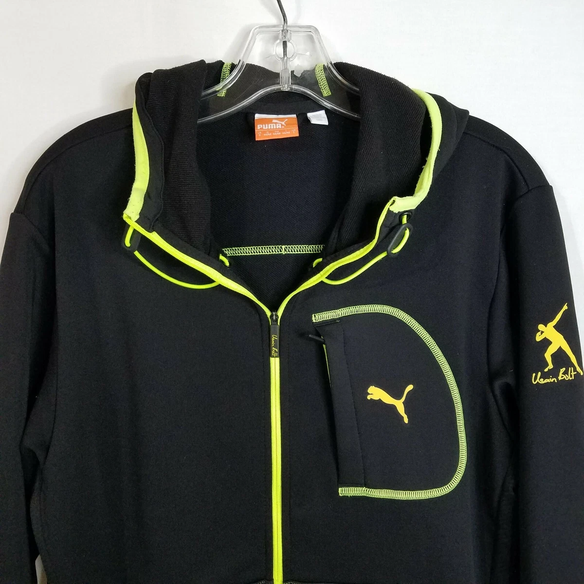 Puma Usain Bolt Mens Full Zip Hoodie Hooded Track Jacket Size Small E509 |  eBay