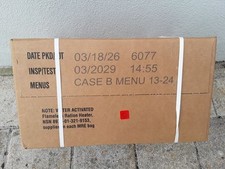 US MRE Karton B, 12 St. Meals, Insp.- Test 03/2029, EPA, Bundeswehr, Milit&auml;r