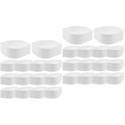  40 PCs Chef Hat Paper Hut Unisex Chef Beanie Server Hut Restaurant Servieren