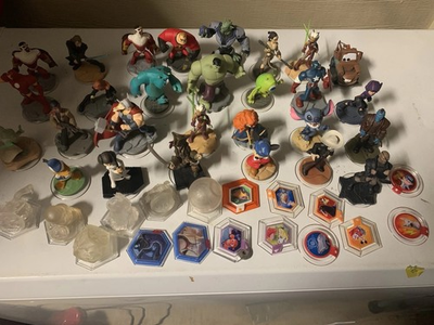 #ad #ad Disney Infinity Figure Lot Of 45 Figures Power Discs Marvel Star Wars Tested $59.51