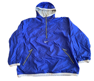 Vintage Nike M Jacket 90s Center Swoosh Windbreaker Reversible Hoodie Mens 90s