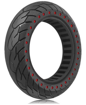 10x2.5 Inch 60/70-6.5 Solid Tire Fit for VOLPAM SP01 Aovopro ESMAX Red 1pc 