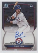 2023 Bowman Chrome Prospect Blaine Crim #CPA-BC Auto 8n4