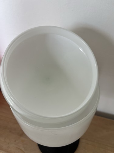 Vintage MCM Empoli Glass Black And White Cased Glass Footed Apothecary Jar. - Picture 5 of 5
