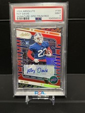 2024 Panini Absolute Ray Davis #188 Signatures Spectrum Red Auto /100  PSA 9 🔥