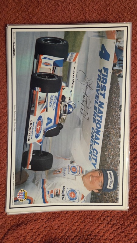 Lot of 6 Vintage Laminated Posters Indy, Formula 1 NASCAR Winners 