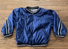 Vintage 90s Nike Swoosh Bomber Jacket Puffer Pullover Youth Medium 7 