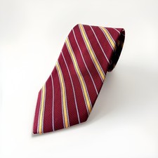 Brooks Brothers Woven Striped Pattern Silk Neck Tie Made In USA 58.5 x 3.25
