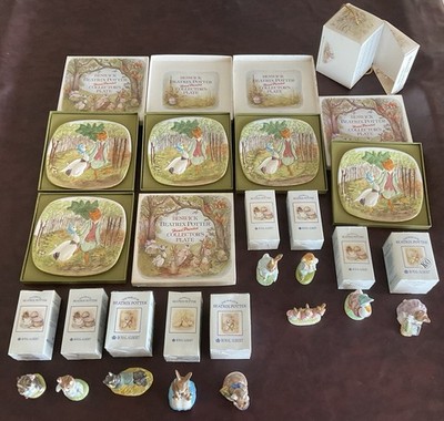 Beatrix Potter -LOT - Royal Albert - Beswick England - Figurines, Plates & Books
