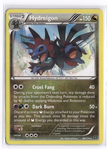 Pokemon TCG Hydreigon 86/114 XY - Steam Siege Holo Rare NM