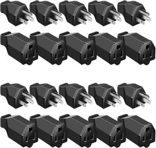 20 Pcs Extension Cord Plug Replacement Male and Female Extension Cord Ends 125v