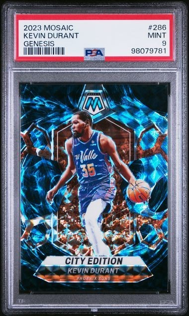 Kevin Durant 2023 Mosaic #286 City Edition - Genesis PSA 9