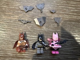 Lego DC Batman Lot of 3 Minifigure Batman Gray Suit 76012, Fairy, Cave Batman