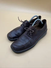 Josef Seibel Women Dark Brown Leather Oxford Shoe Size 43 US 11 Side Lace