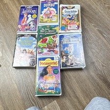 Lot of 7 Vintage Disney Clamshell VHS Movies - Group 2 Factory Sealed Brand New