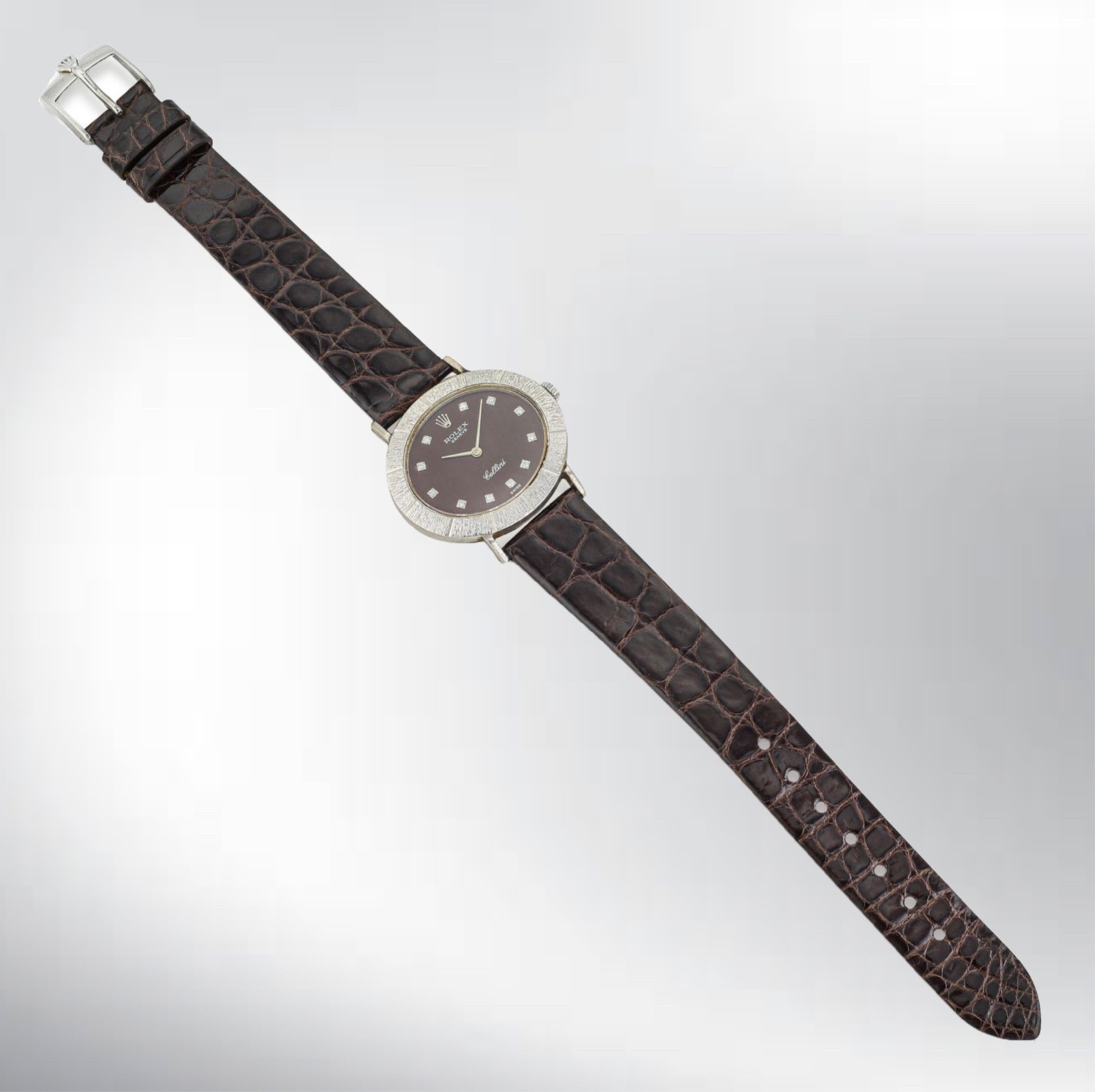 Vintage 1973 Rolex Cellini 18K White Gold Manual watch Ref. 3881 w/Diamonds