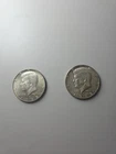 Pair Of 1968 D Kennedy Half Dollars 40 Percent Silver. Lot Includes 2 Coins